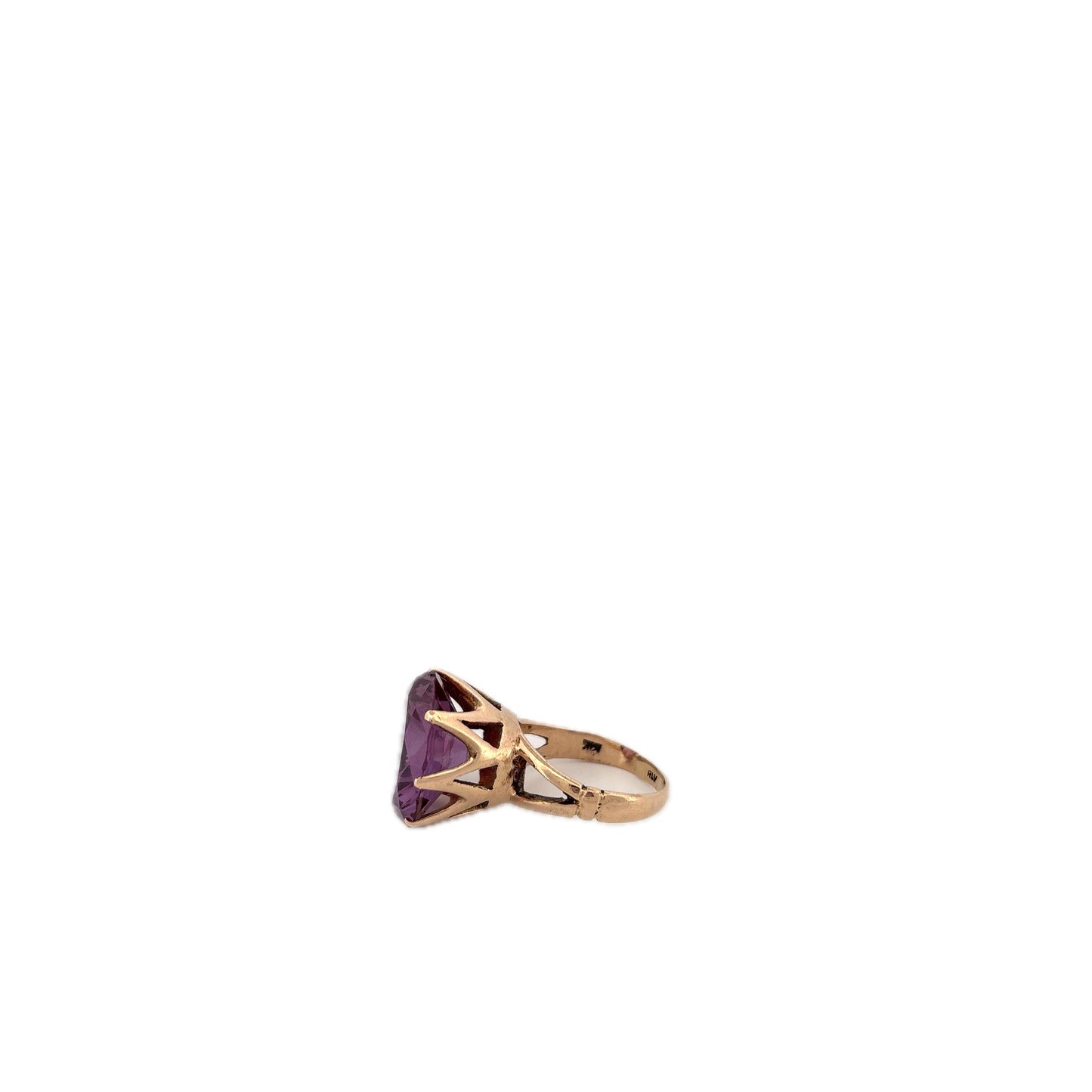 14K Yellow Gold Large Alexandrite Cocktail Ring