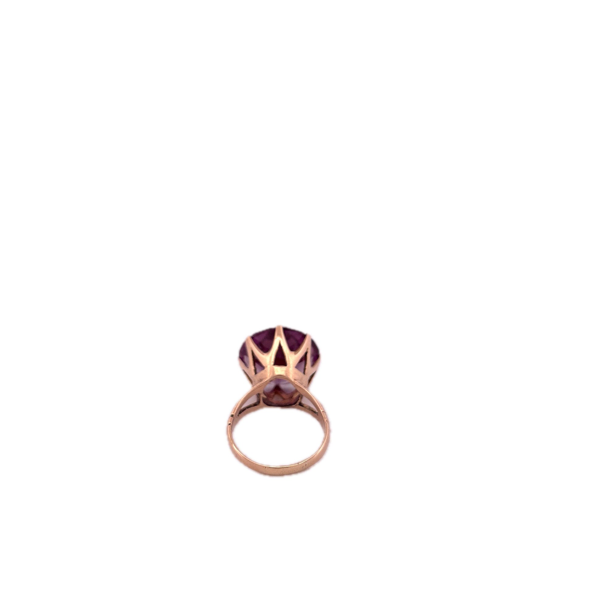 14K Yellow Gold Large Alexandrite Cocktail Ring