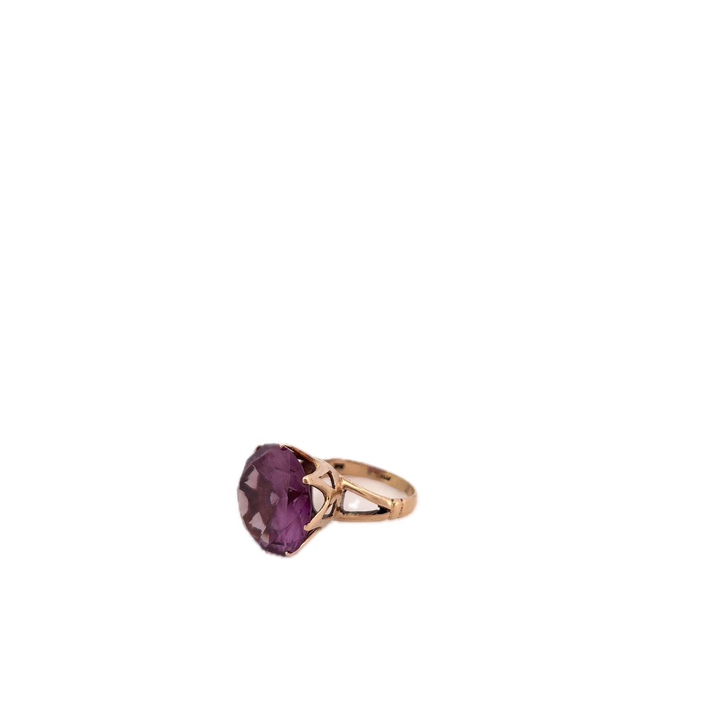 14K Yellow Gold Large Alexandrite Cocktail Ring