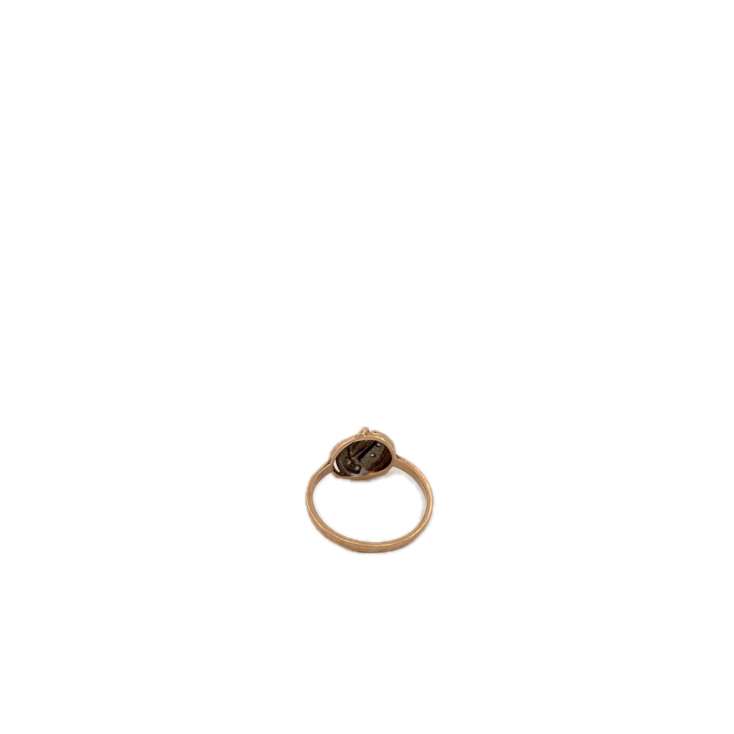 14k Yellow Gold Knot Ring with Diamonds