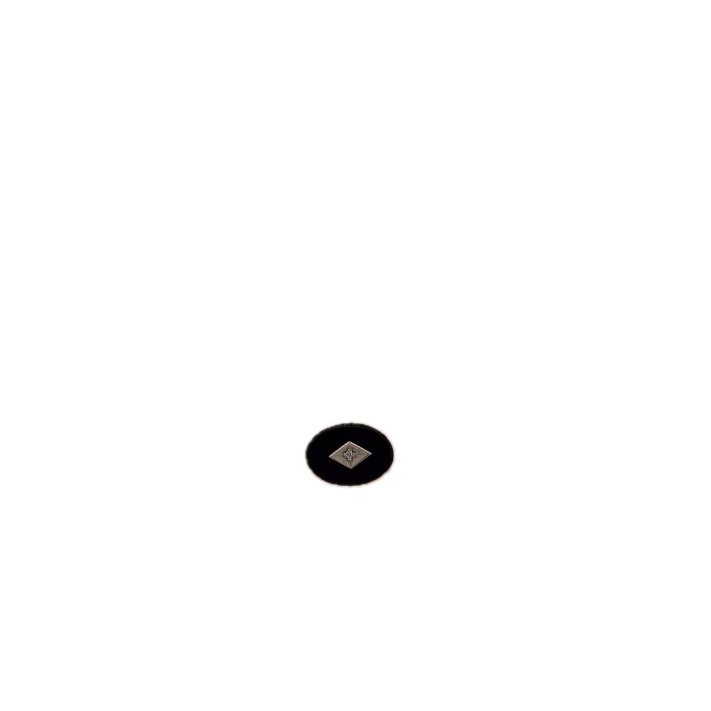 14k Yellow Gold Onyx Pin with Diamond center