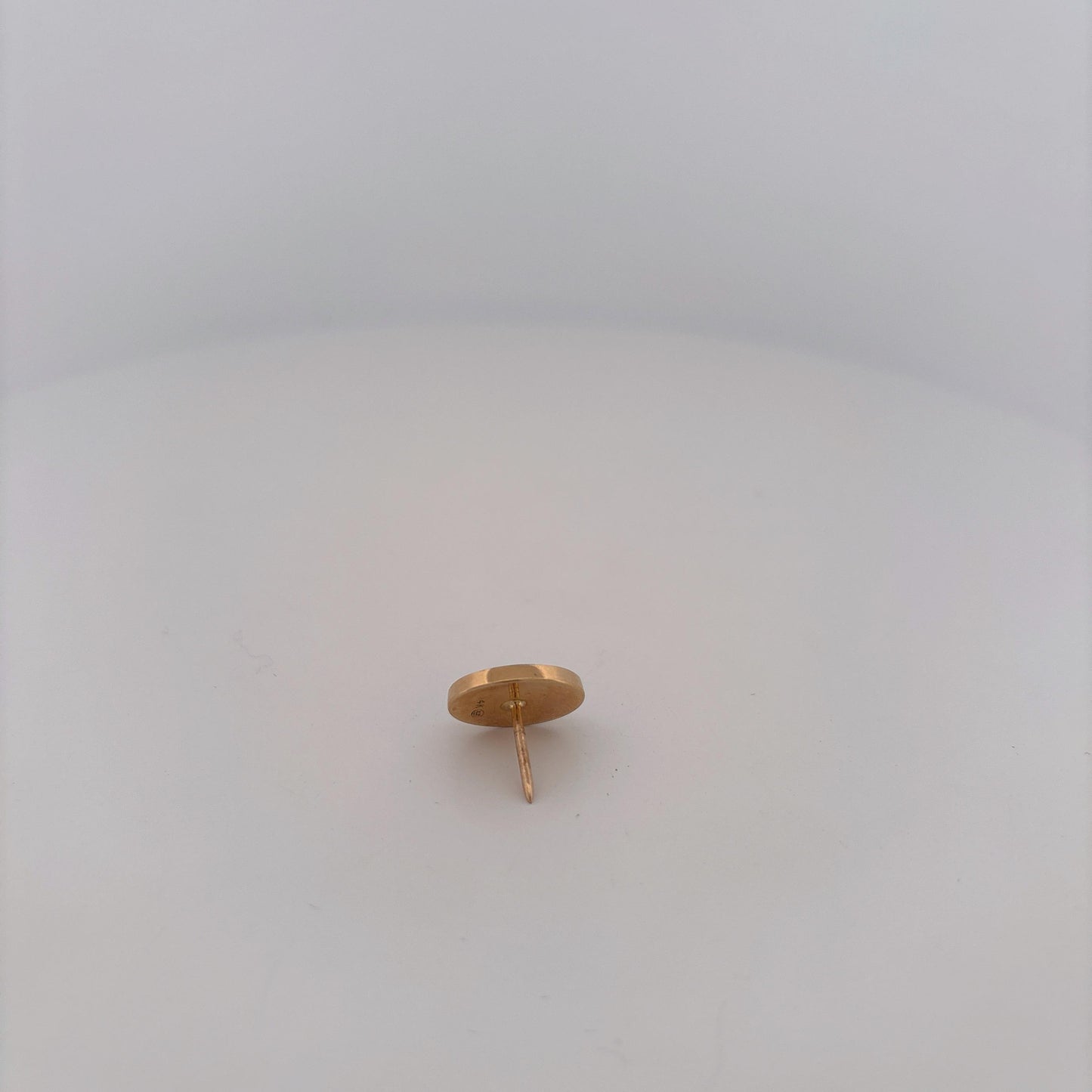 14k Yellow Gold Onyx Pin with Diamond center