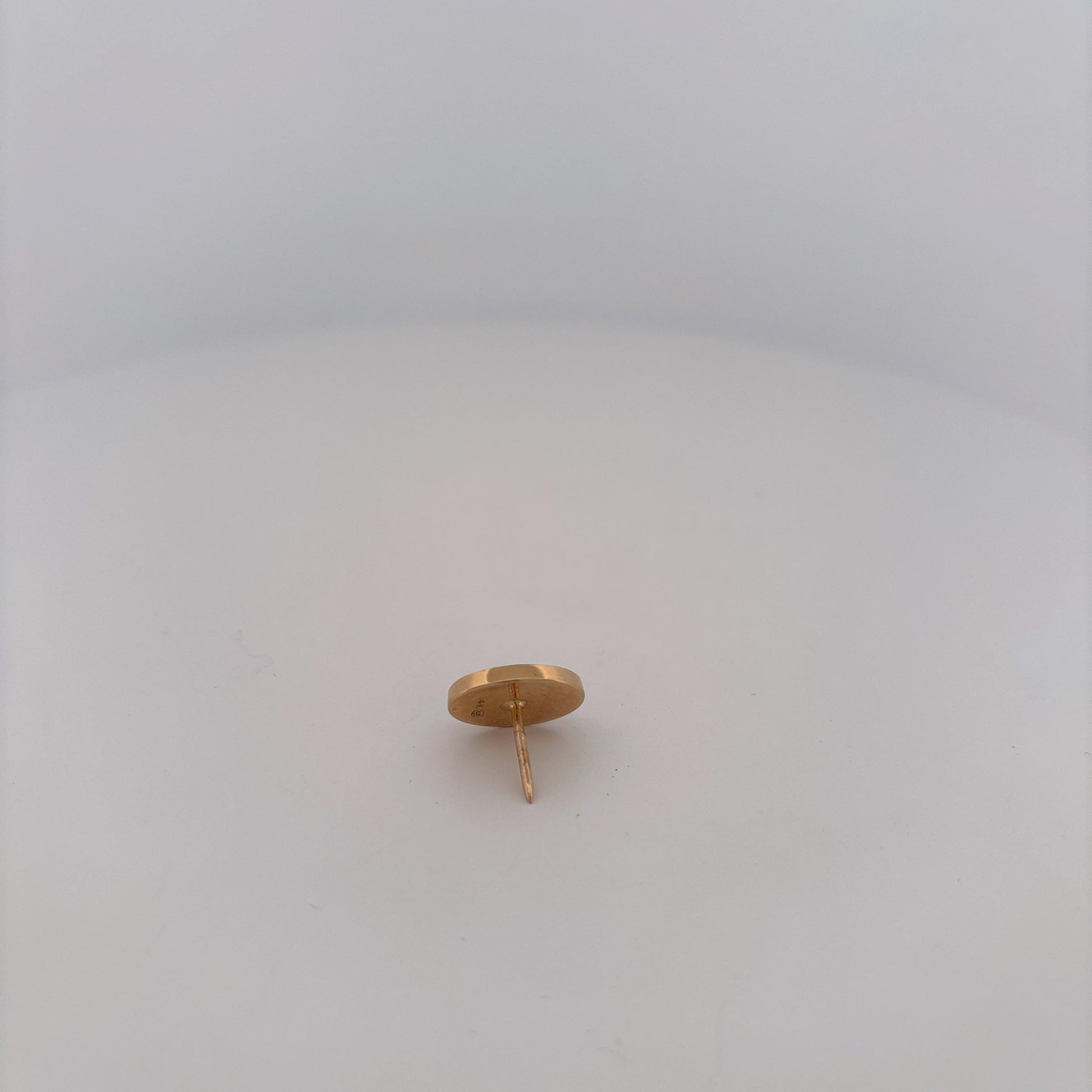 14k Yellow Gold Onyx Pin with Diamond center