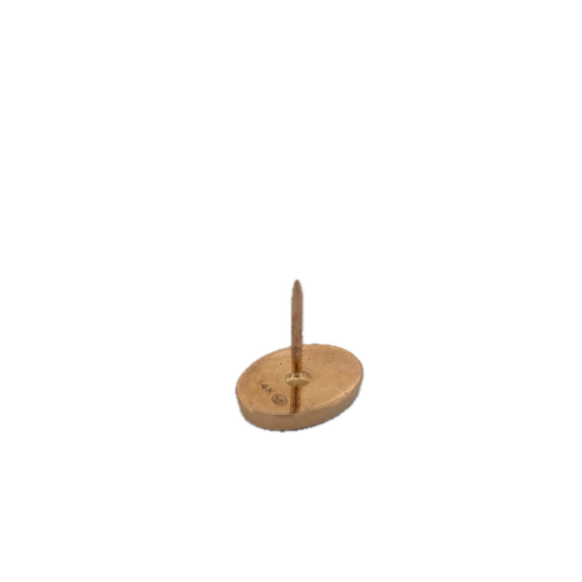 14k Yellow Gold Onyx Pin with Diamond center