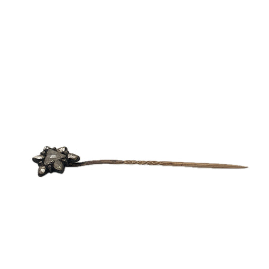 10K & Silver Victorian Diamond Stick Pin Hardy & Hayes Company Pittsburgh