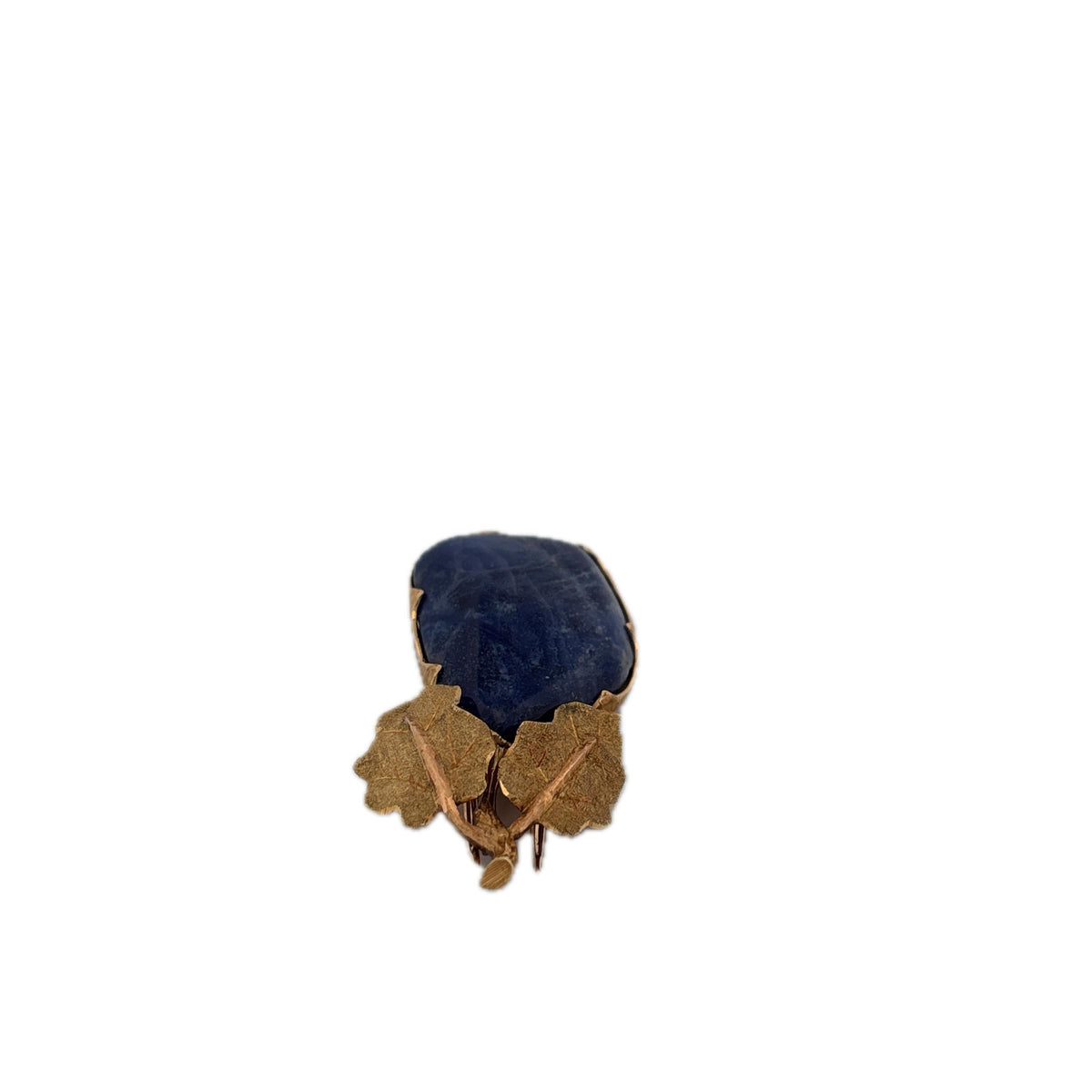 18K Yellow Gold Mario Buccellati Blue Lapis Brooch