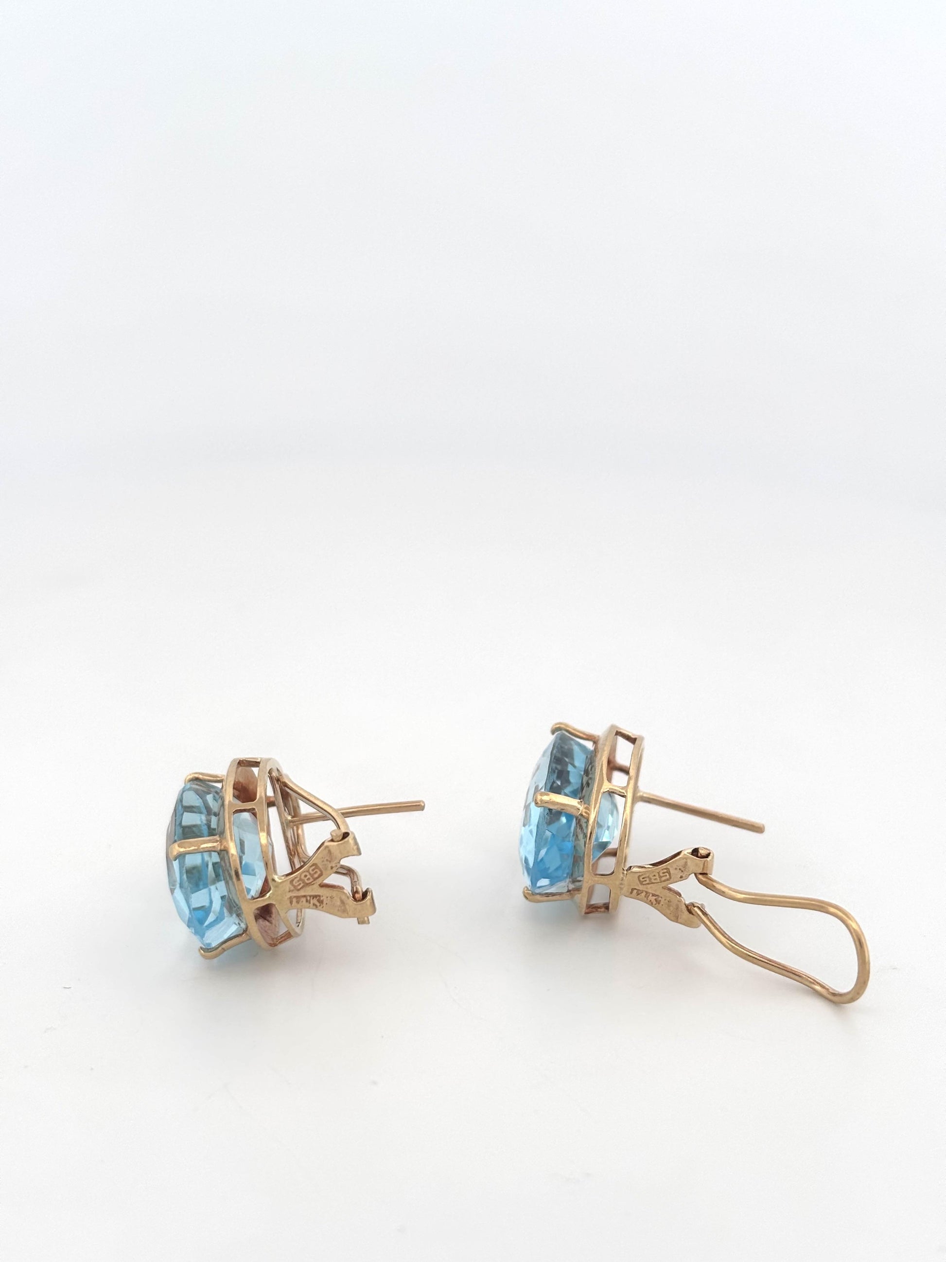 14K Topaz Earrings