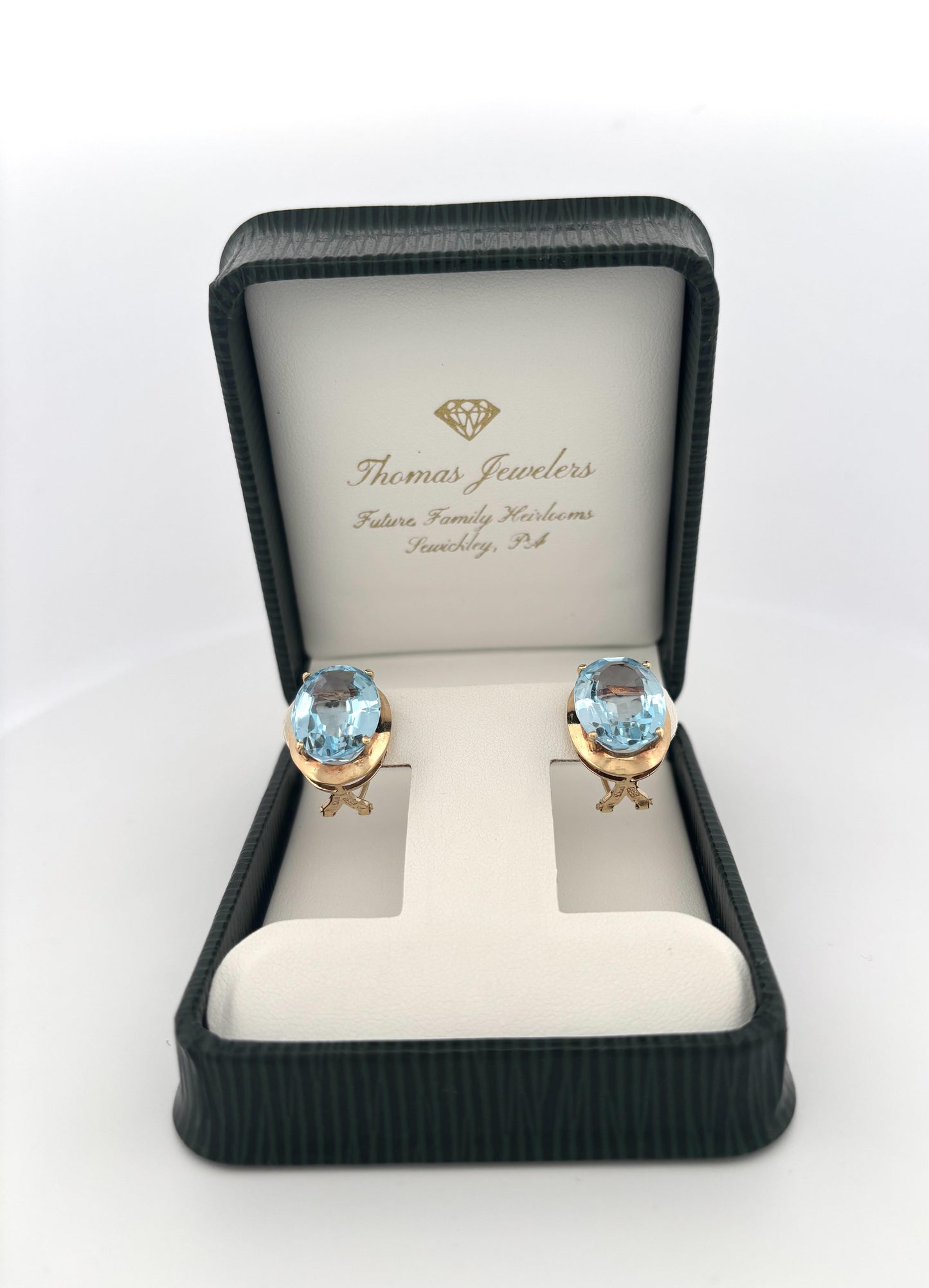 14K Topaz Earrings