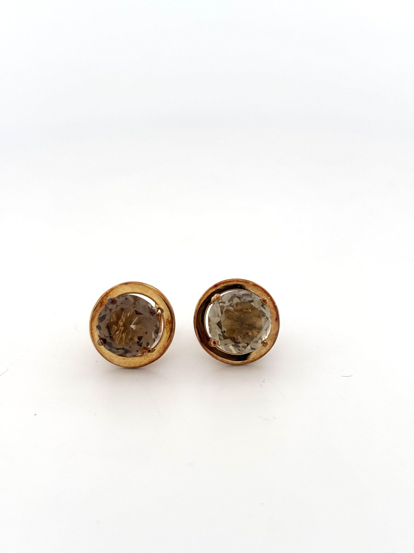 14k Smoky Quartz Earrings