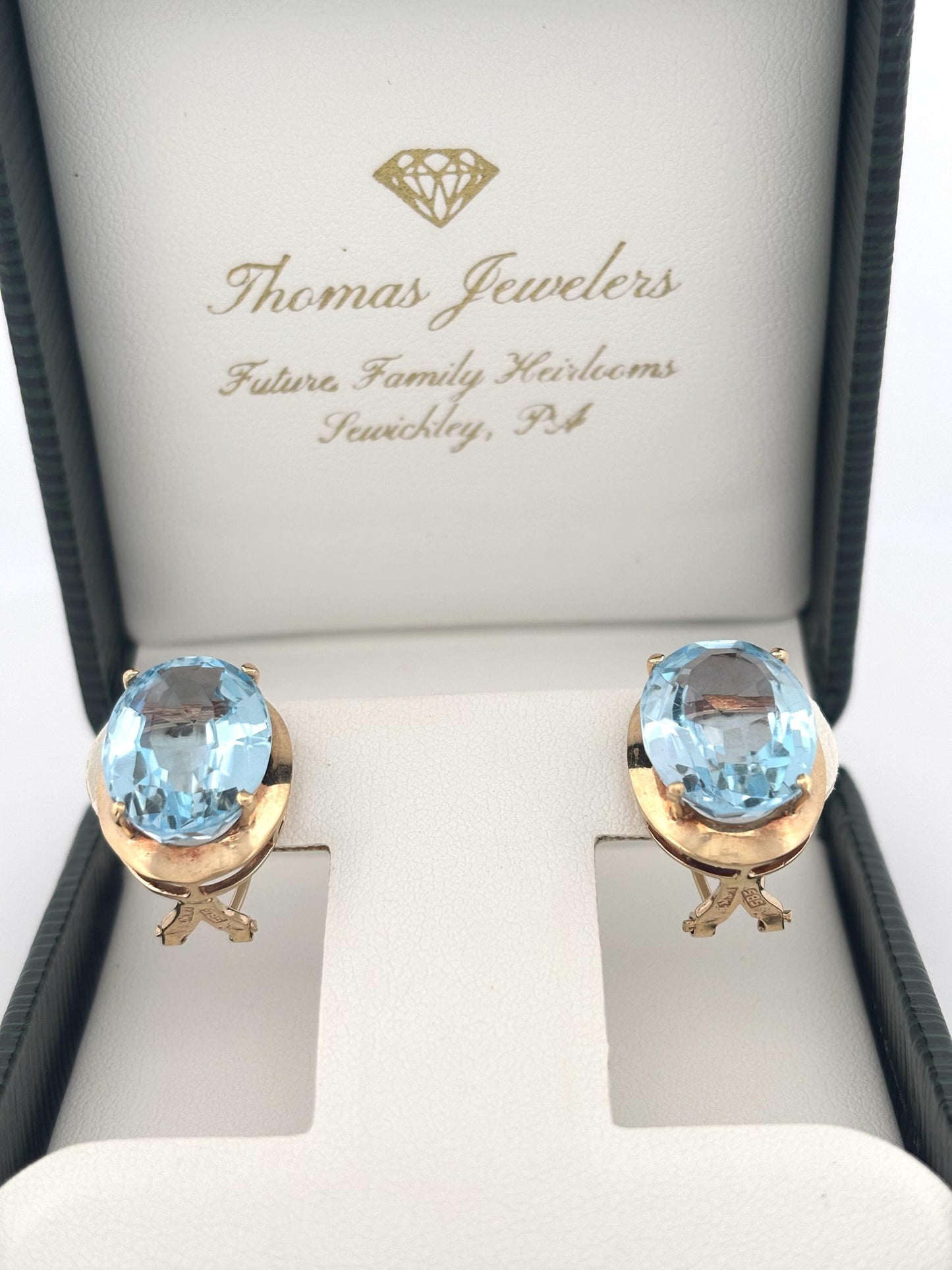 14K Topaz Earrings