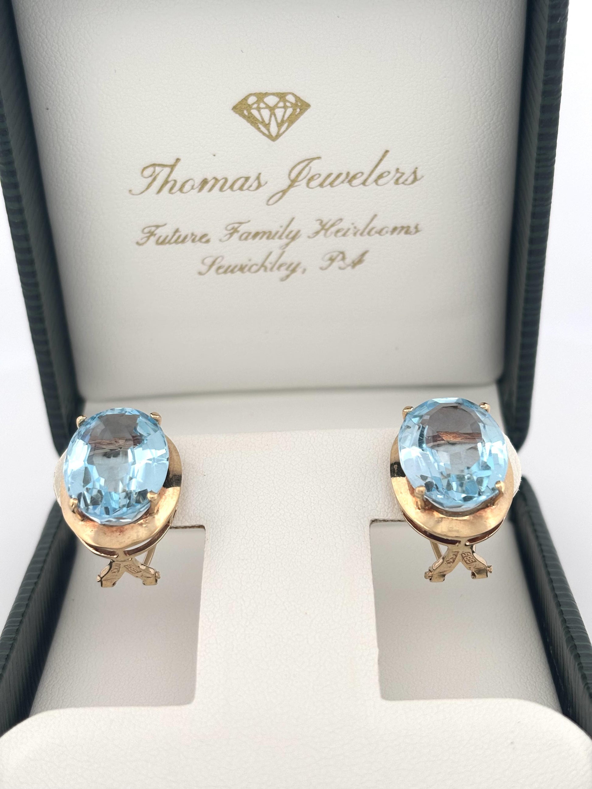 14K Topaz Earrings